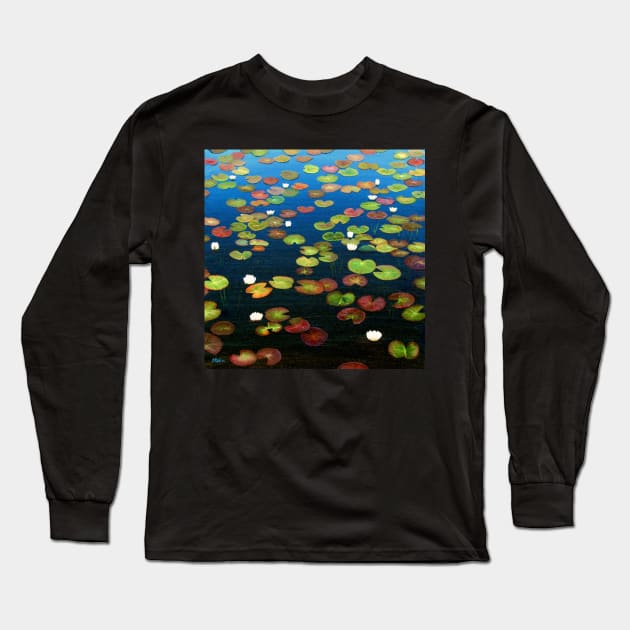 North Uist Waterlilies Long Sleeve T-Shirt by richardpaul